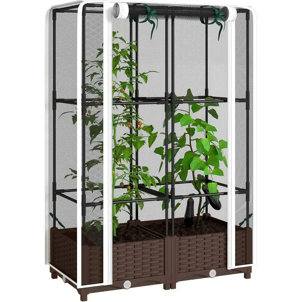Self Watering Planter - Jardinera Elevada con Enrejado, Soporte para