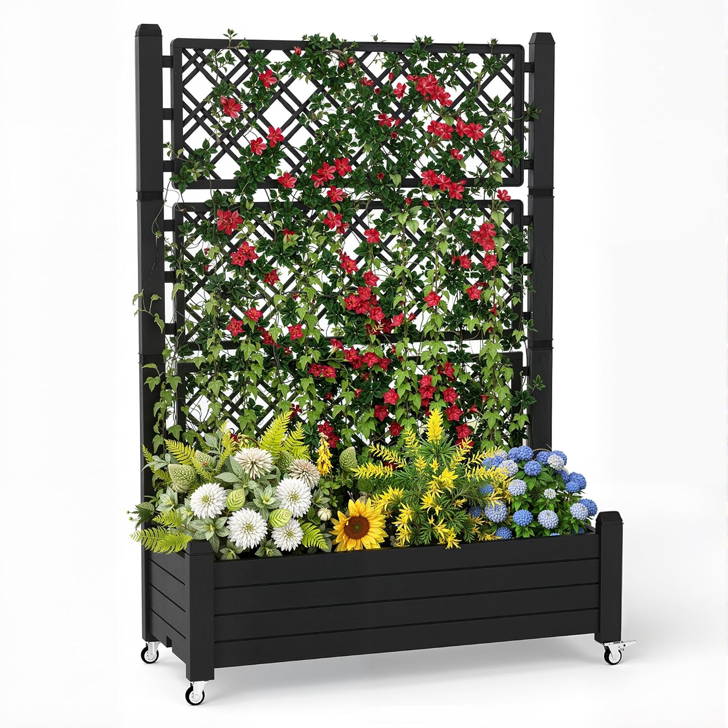 Self Watering Planter - Jardinera Elevada con Enrejado, Maceta Autorregante