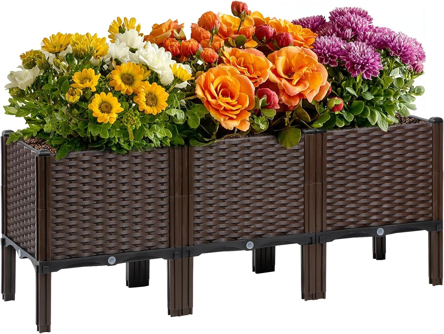 Self Watering Planter - Jardinera de Ratán para Exteriores, Color