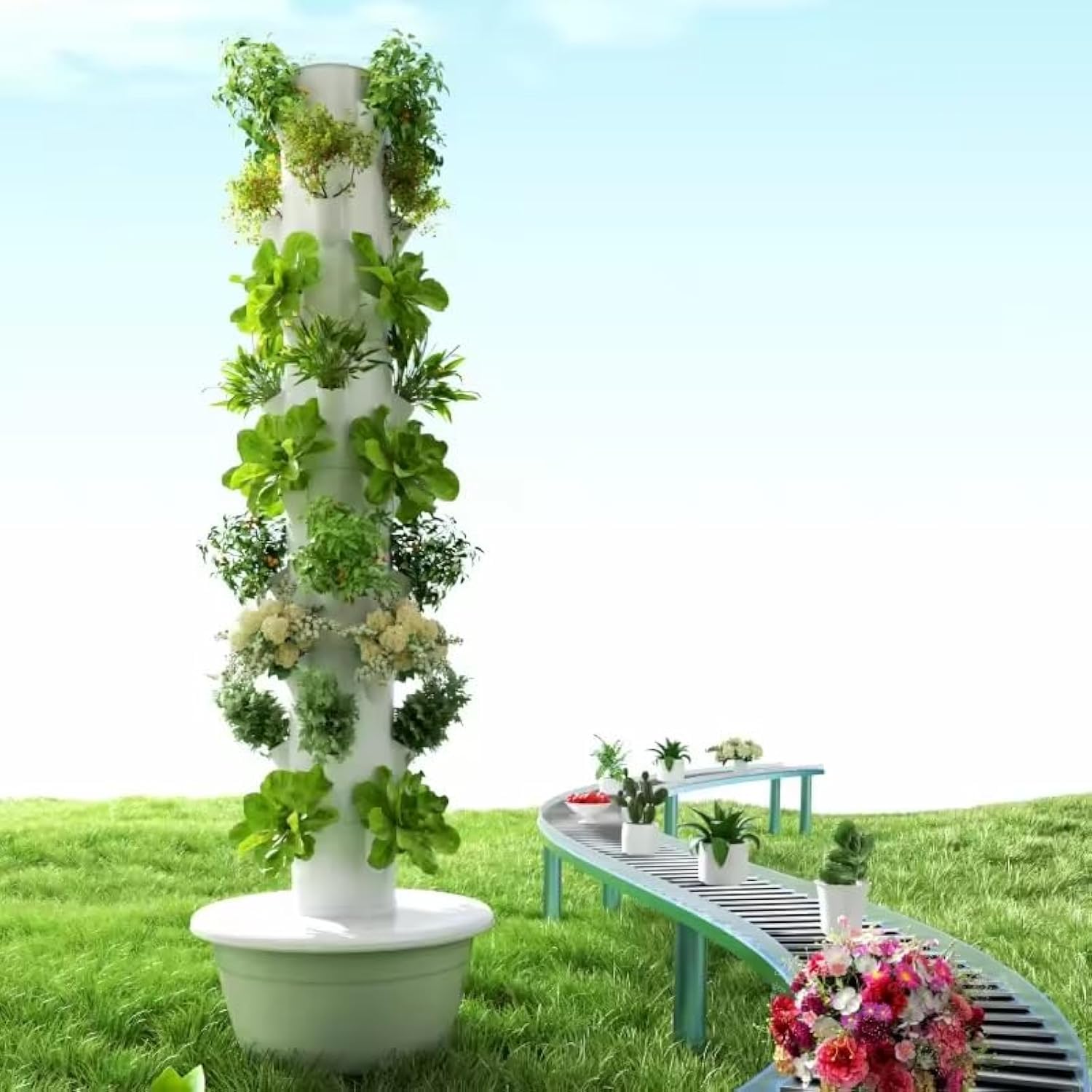 Hydroponic Tower - Torre de Cultivo Hidropónico Vertical, Torre