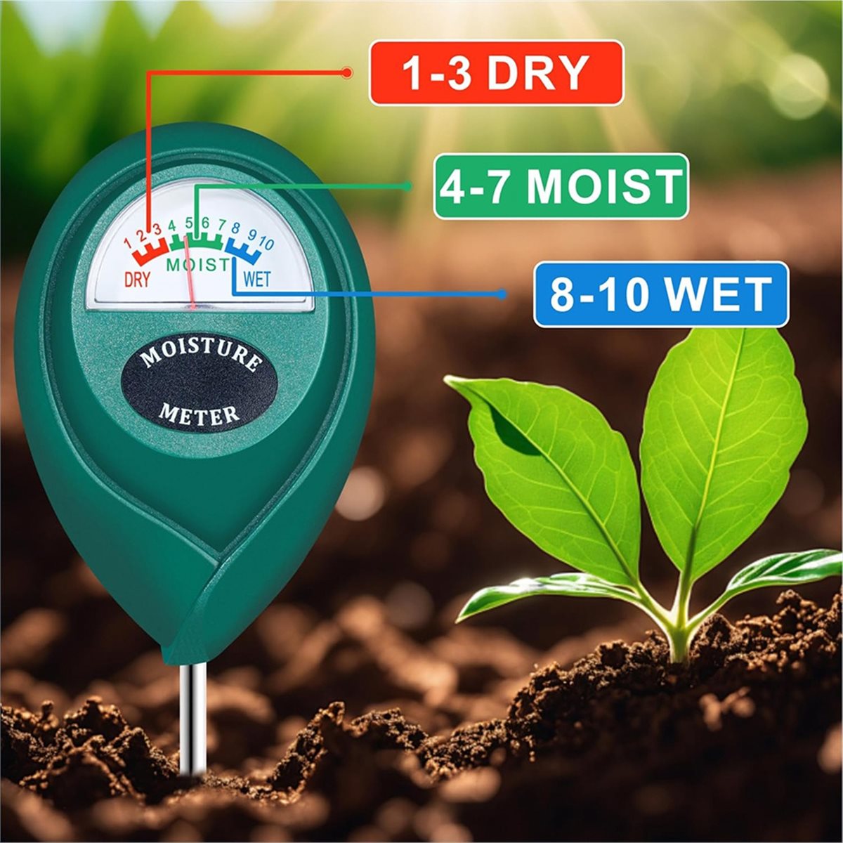 Medidor de Humedad del Suelo d - Plant Monitor reseña y precio