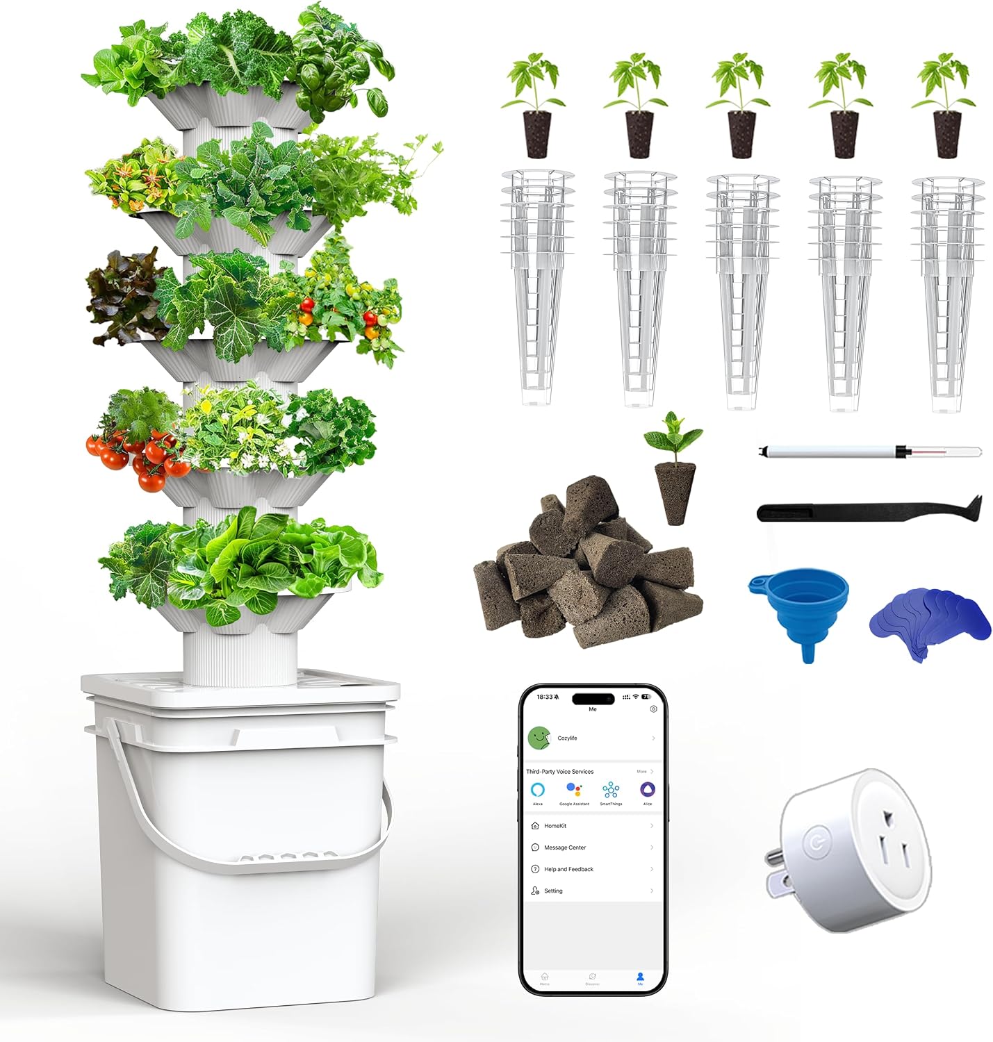 Kit de Sistema de Cultivo Hidr - Hydroponic Tower reseña y precio
