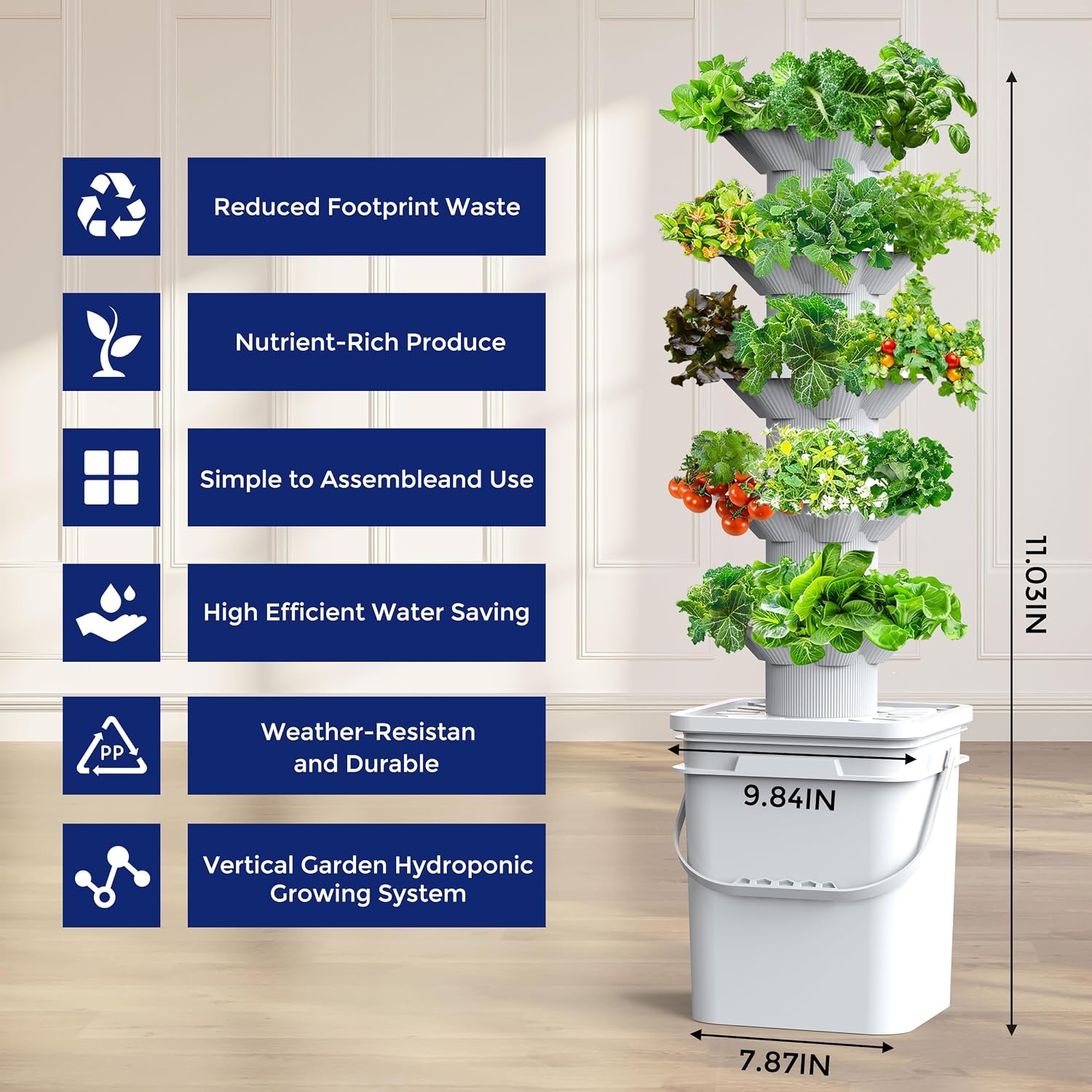 Kit de Sistema de Cultivo Hidr - Hydroponic Tower reseña y precio