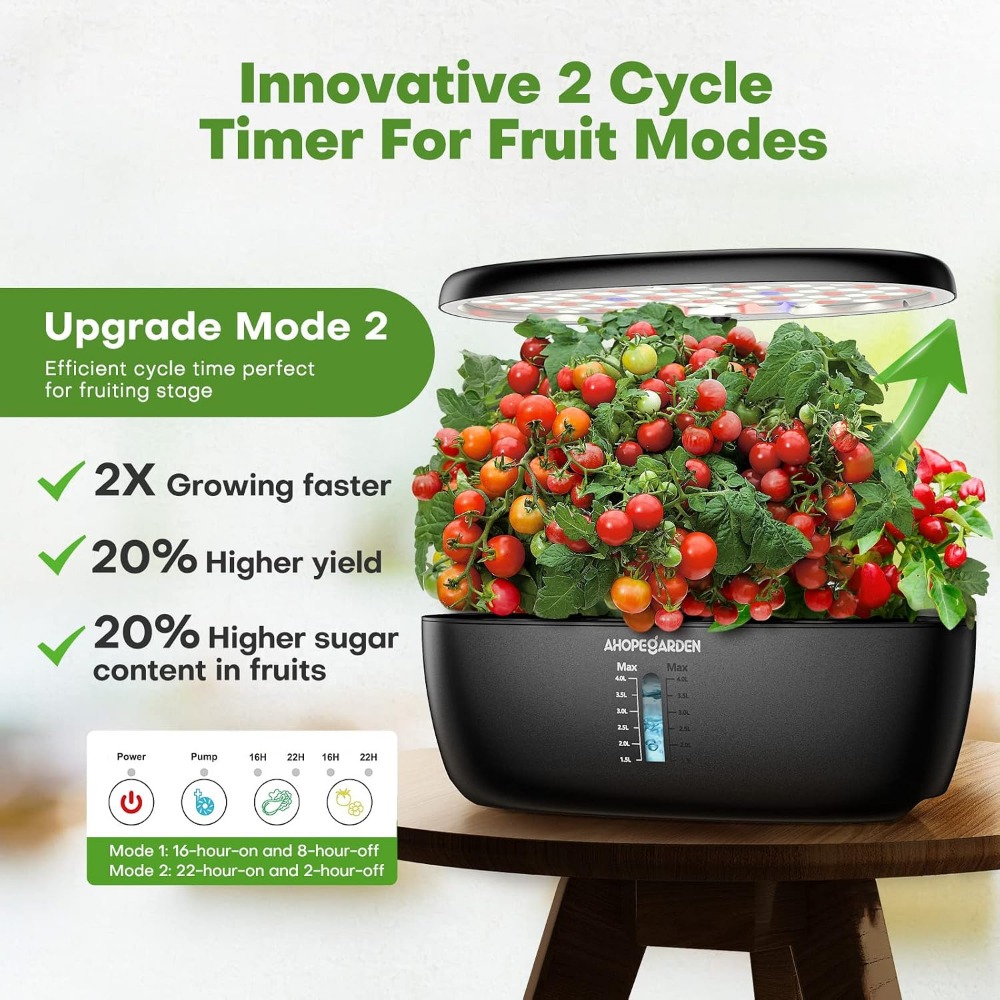 Jardín Hidropónico de 12 Macet - Indoor Garden Kit reseña y precio