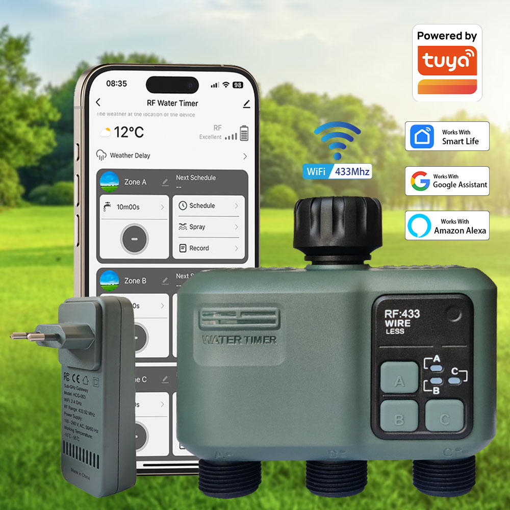 Temporizador de agua Tuya Wifi - Smart Garden Kit reseña y precio